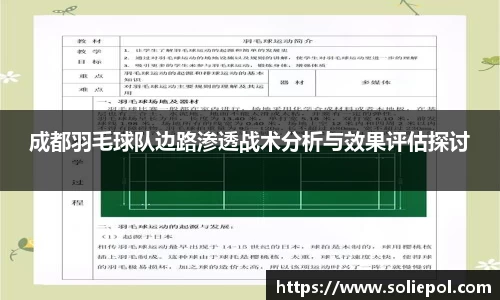 成都羽毛球队边路渗透战术分析与效果评估探讨