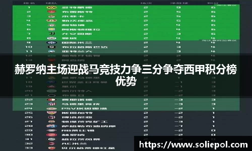 赫罗纳主场迎战马竞技力争三分争夺西甲积分榜优势